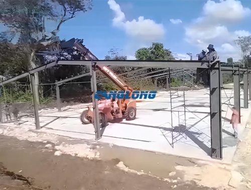 steel structure warehouse installed