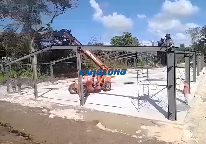 steel structure warehouse installed