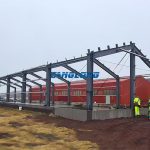 electrical station steel structure installed