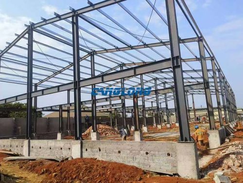 mezzanine warehouse steel structure installed