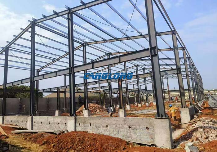 mezzanine warehouse steel structure installed