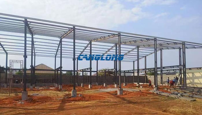 steel structure warehouse installed