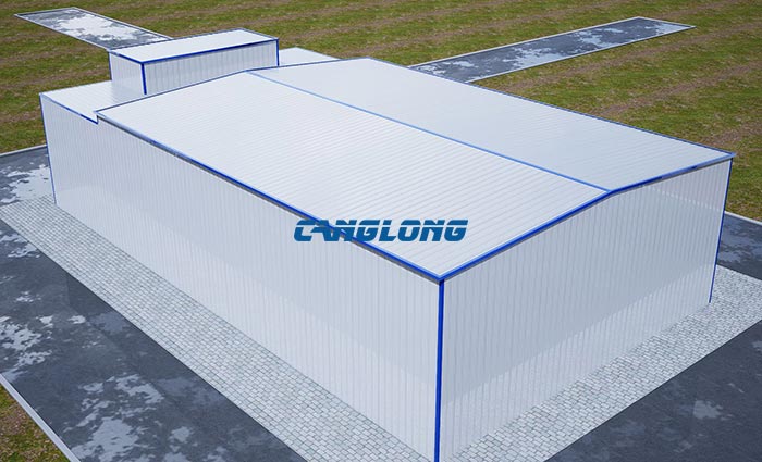 steel structure factory 3D model
