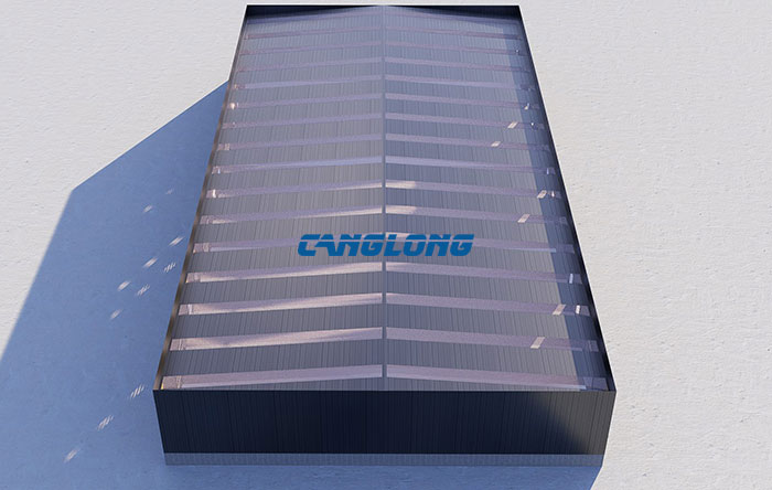 3D model of steel structure factory design