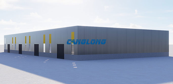 steel structure factory 3D model design