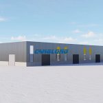 3D model of steel structure factory design