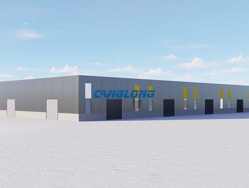 3D model of steel structure factory design