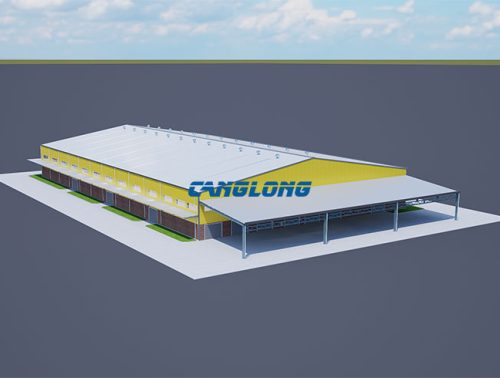 logistics warehouse 3D model