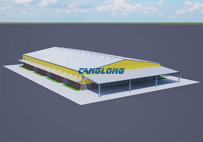 logistics warehouse 3D model