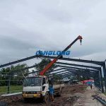 steel structure chicken shed installed