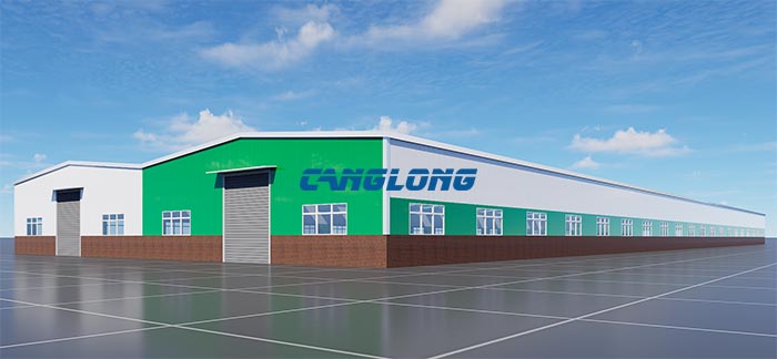 multi span double slope factory building