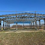 double slope steel structure warehouse installation