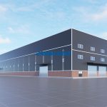 double-storey steel factory building