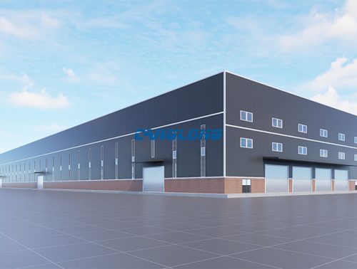double-storey steel factory building