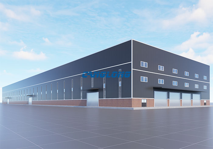 double-storey steel factory building
