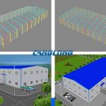 green metal warehouse buildings