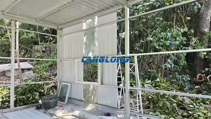 single slope steel structure garage