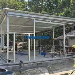 single slope steel garage