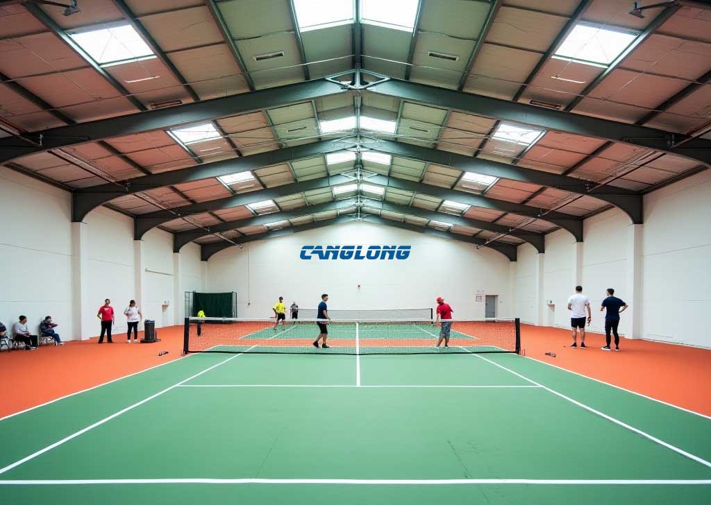 steel structure indoor tennis court
