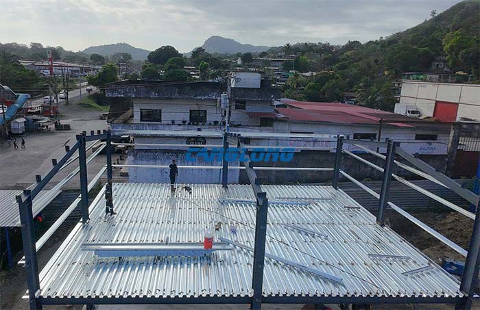 2-story steel warehouse construction