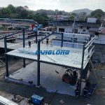two storey steel warehouse construction