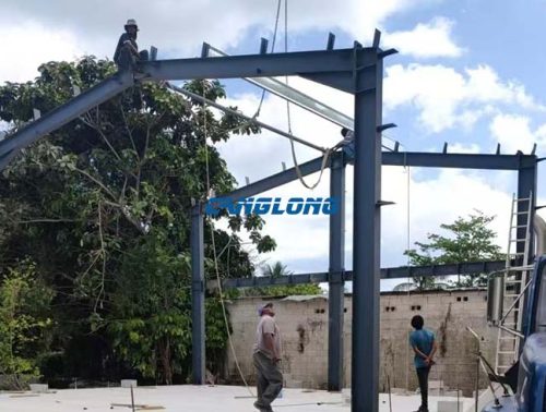 small steel structure warehouse build