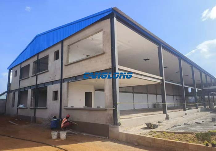 prefabricated warehouse building with mezzanine