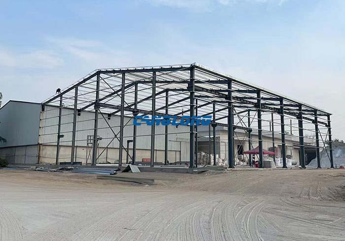 steel frame industrial workshop