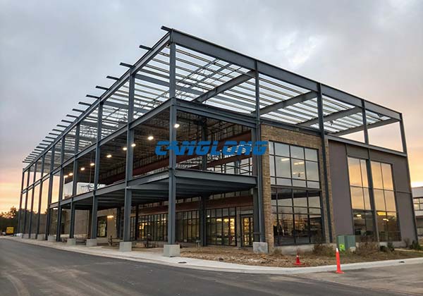steel frame structure building