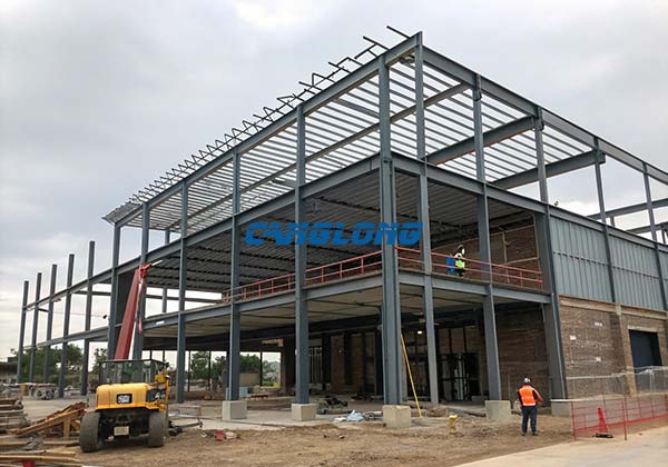 steel frame building construction