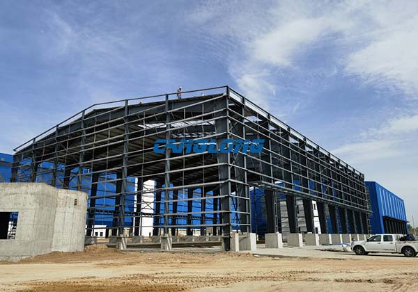steel frame building construction