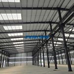 double span steel construction factory building