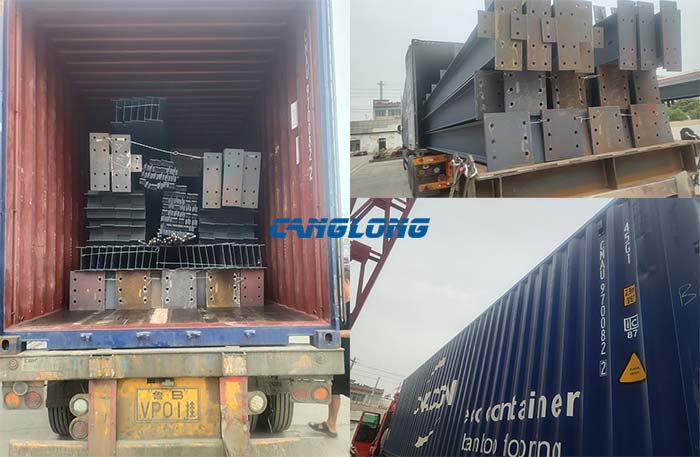 steel warehouse project packed for delivery