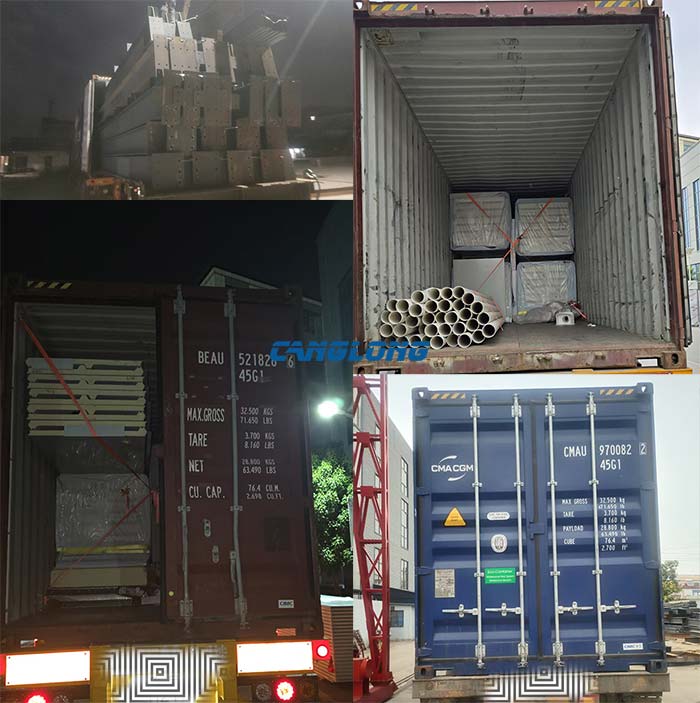 steel warehouse project packed for delivery