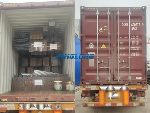 steel components shipped