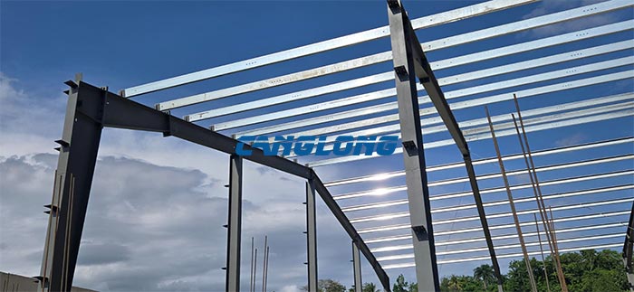 steel structure warehouse installed