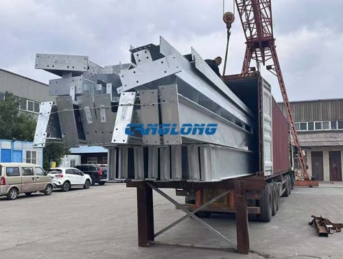 galvanized steel structures packaged and shipped