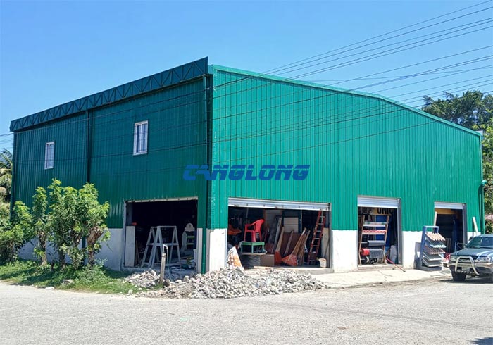 prefab steel structure grocery store