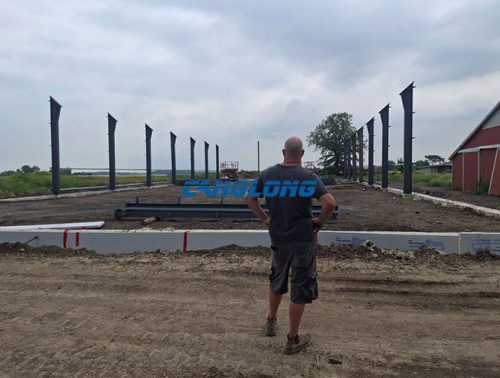 horse barn steel structure installation