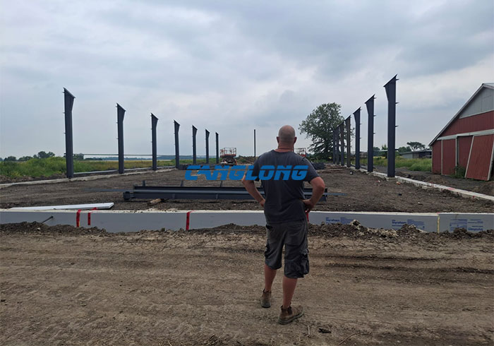 horse barn steel structure installation