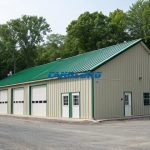 double-slope roof steel warehouses