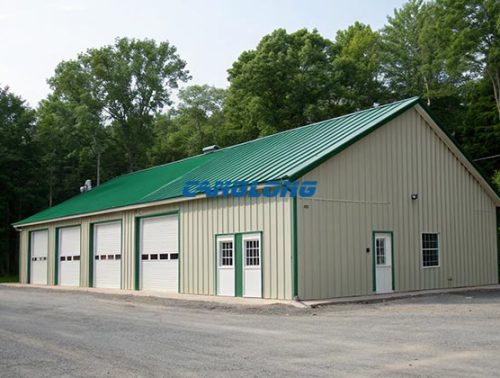 double-slope roof steel warehouses