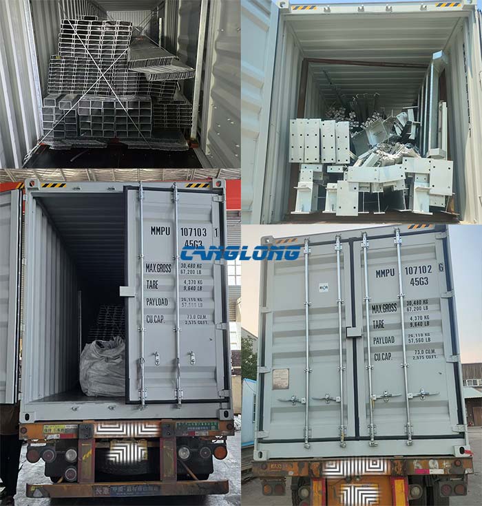 galvanized steel structure shipment