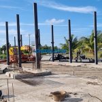 three story commercial building installation