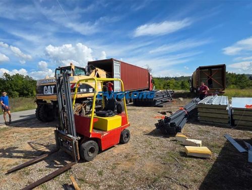 steel warehouse kits arrived