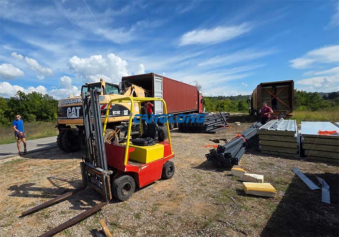 steel warehouse kits arrived