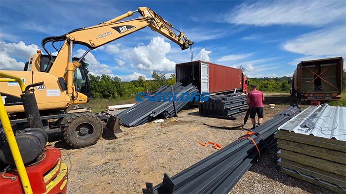 steel warehouse kits arrived