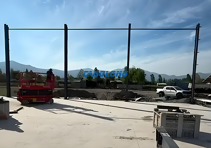 warehouse steel structures installation