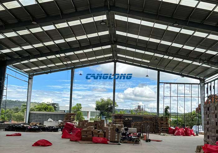 steel warehouse with mezzanine