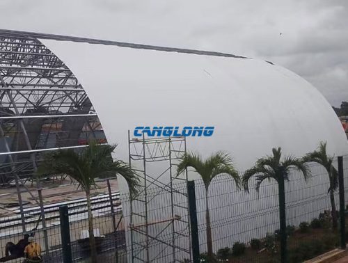 steel truss curved exhibition hall
